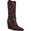 Azalea Wang Umbra Western Boot In Burgundy
