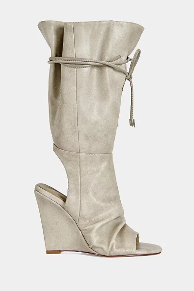 Azalea Wang Vailen Slouch Wedge Bootie In Grey, Women's At Urban Outfitters In Gray