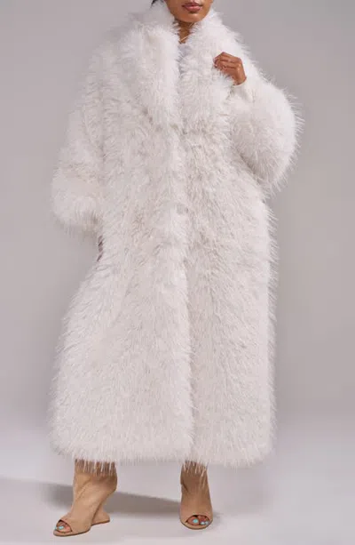 Azalea Wang Vault Faux Fur Jacket In White