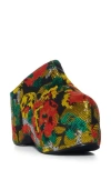 Azalea Wang Vesta Floral Platform Clog In Black Multi