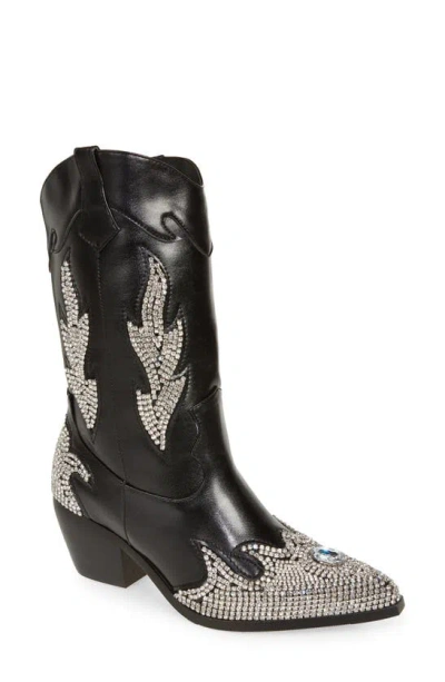 Azalea Wang Vinny Western Boot In Silver