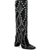 Azalea Wang Virgile Studded Knee High Boot In Black