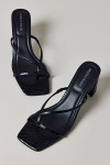 Azalea Wang Vitali Square Toe Mule Heel In Black Croc, Women's At Urban Outfitters