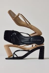 Azalea Wang Vitali Square Toe Mule Heel In Nude, Women's At Urban Outfitters In Animal Print