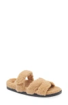 AZALEA WANG AZALEA WANG VIVEK FAUX SHEARLING SLIDE SANDAL