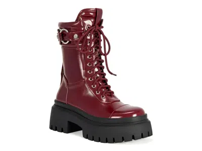 Azalea Wang Wednesday Platform Bootie In Burgundy