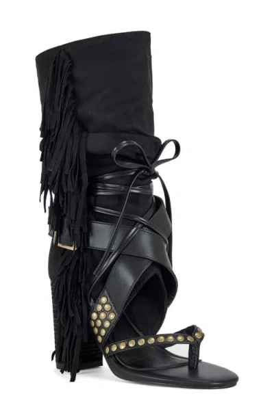 Azalea Wang Wilano Ankle Cuff Sandal In Black