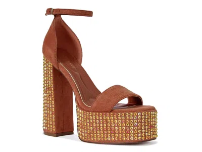 Azalea Wang Wilma Platform Sandal In Orange