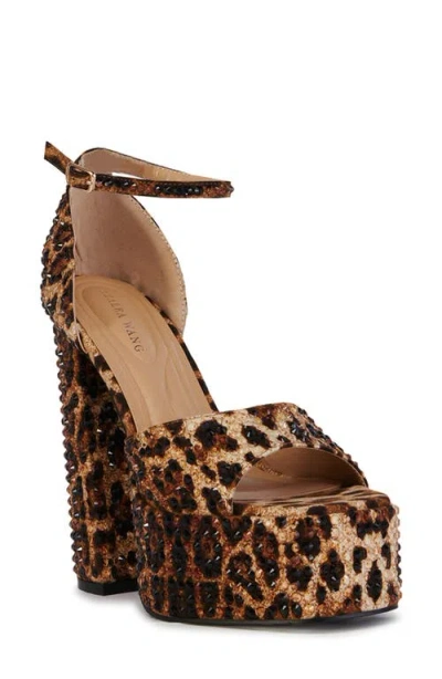 Azalea Wang Wilmore Platform Sandal In Leopard Multi