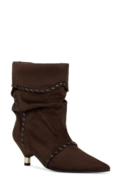 Azalea Wang Wink Slouch Pointed Toe Boot In Brown