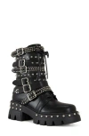 Azalea Wang Winola Stud Platform Bootie In Black