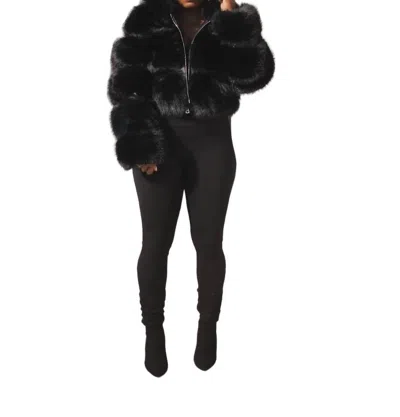Azalea Wang Women's All That Faux Fur Jacket In Black