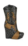 Azalea Wang Callia Platform Western Boot In Multi