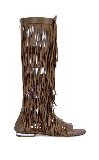Azalea Wang Dustine Gladiator Sandal In Brown