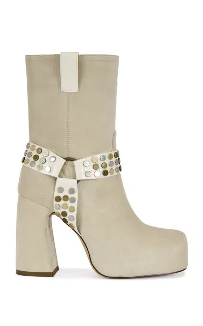 Azalea Wang Women's Dyzma Bone Platform Booties In Brown