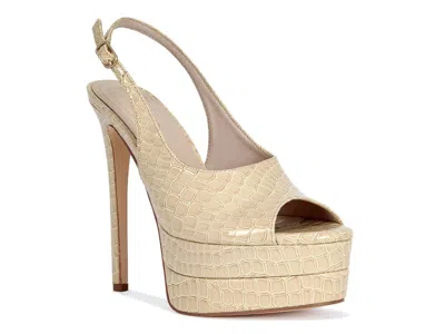 Azalea Wang Women's Exactly Platform Sandal In Neutral