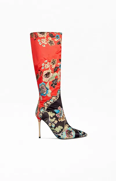 Azalea Wang Women's Florique Floral Stiletto Boots In Multi