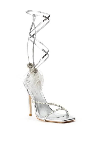 Azalea Wang Women's Missy Stiletto Sandal In Silver In Brown