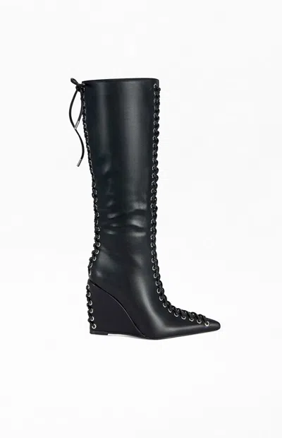 Azalea Wang Women's Thaumus Black Wedge Boots