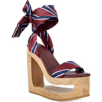 Azalea Wang Wynn Wedge Sandal In Multi