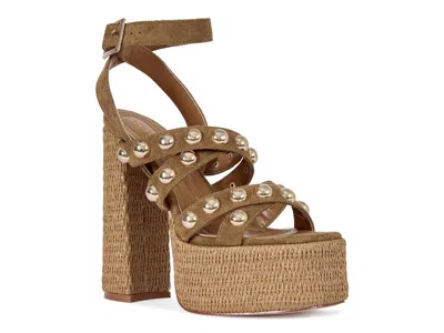 Azalea Wang Yara Platform Sandal In Brown