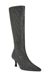 Azalea Wang Yoel Pointed Toe Knee High Boot In Silver