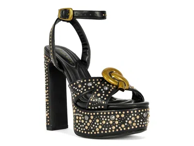Azalea Wang Yuma Ankle Strap Platform Sandal In Black