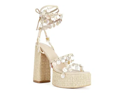 Azalea Wang Zazzie Platform Sandal In Neutral