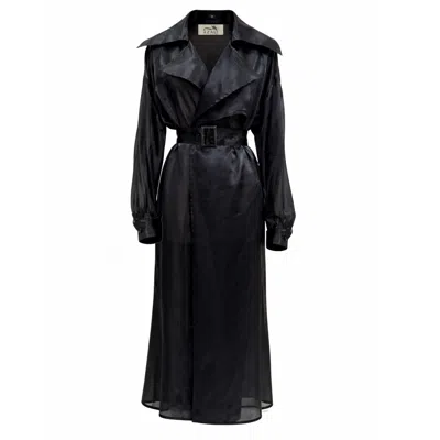 Azali Women's Black Hawa Trench Coat
