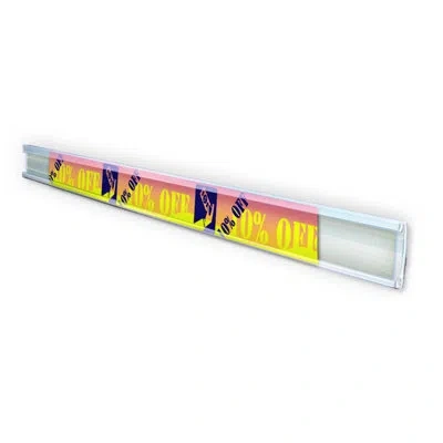 Azar Displays 0.5" H Clear C-channel. 6-foot Length, 10-pack