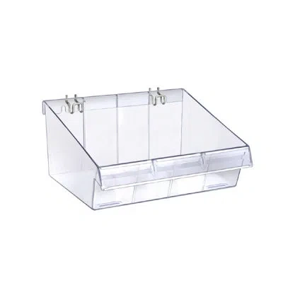 Azar Displays 11.5"w X 10"d X 5.75"h Divider Bin, 4-pack In Clear