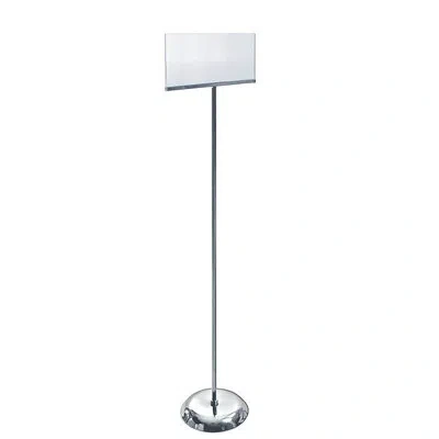 Azar Displays 11"w X 7"h Clear Acrylic Top Load U-frame Floor Display In Silver