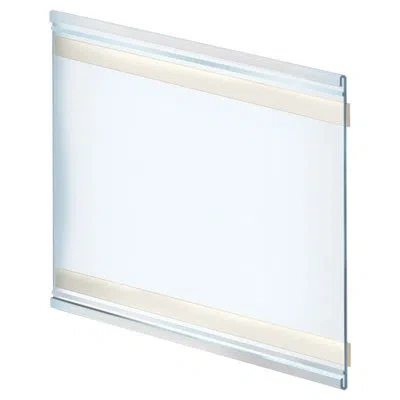 Azar Displays 11"w X 8"h Adhesive-back Nameplate, 10-pack In Clear