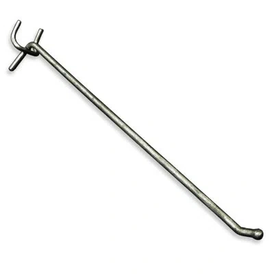 Azar Displays 12" Metal Wire Hook: 0.187" Diameter, 50-pack In Silver