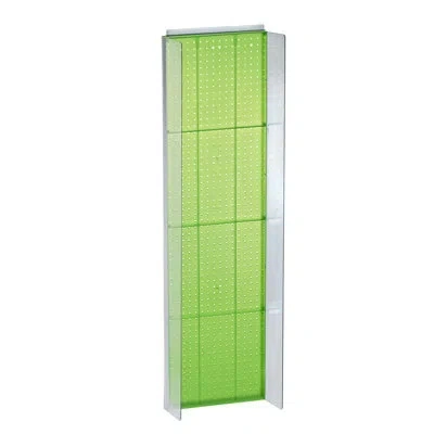 Azar Displays 13.5"w X 60"h Pegboard Powerwing Display In Green