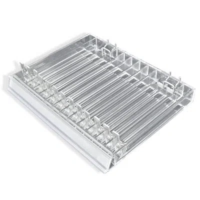 Azar Displays 13-compartment Pusher Tray, 2-pack In Clear