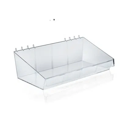Azar Displays 13"w X 7"d X 4"h Divider Bin, 4-pack In Clear