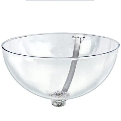 Azar Displays 16" Bowl Display With Curved Metal Arm For Pegboard/slatwall In Clear