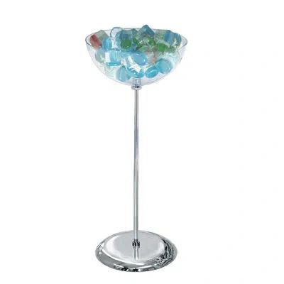 Azar Displays 16" Diameter Single Bowl Floor Display In Clear
