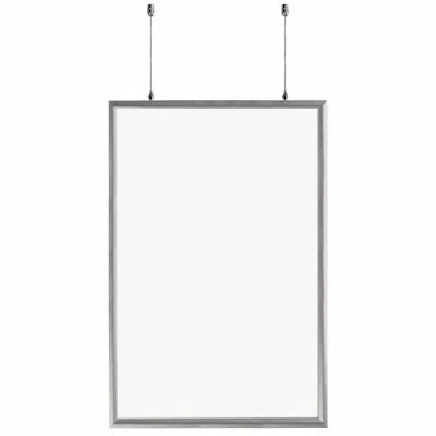 Azar Displays 24"w X 36"h Double-sided Hanging Snap Frame In Silver
