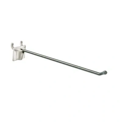 Azar Displays 2-piece 10" Metal Wire Hook Plastic Detachable Back: 0.187" Diameter, 50-pack In Silver