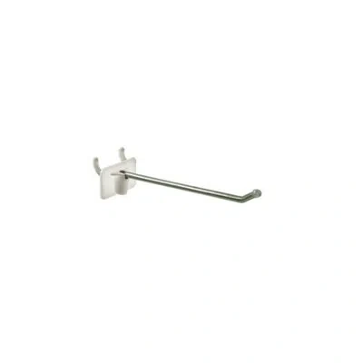 Azar Displays 2-piece 4" Metal Wire Hook Plastic Detachable Back: 0.148" Diameter, 50-pack In Silver