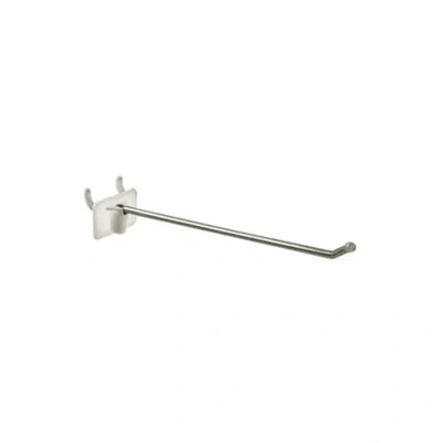 Azar Displays 2-piece 6" Metal Wire Hook Plastic Detachable Back: 0.148" Diameter, 50-pack In Silver