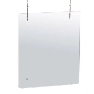 Azar Displays 30" X 40" Hanging Adjustable Cashier Shield, Plexiglass Protective Panel, Splash Guard, 0.100" Thick In Clear