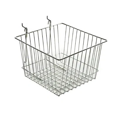 Azar Displays 4.25"h Chrome Wire Basket, 2-pack In Clear