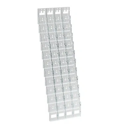 Azar Displays 48-pocket Trifold Wall Mount. Inside Dimension: 4.375"w In Clear