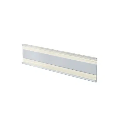 Azar Displays 6"w X 2"h Adhesive-back Nameplate, 10-pack In Clear