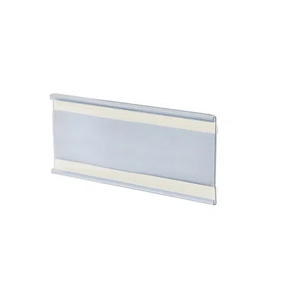 Azar Displays 6"w X 4"h Adhesive-back Nameplate, 10-pack In Clear