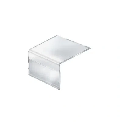 Azar Displays 6"w X 4"h Shelf Sign Holder, 10-pack In Clear
