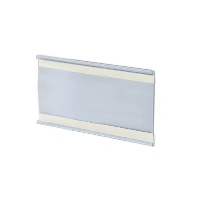 Azar Displays 6"w X 5"h Adhesive-back Nameplate, 10-pack In Clear